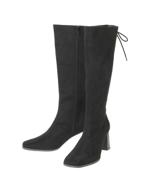 MERCURYDUO（マーキュリーデュオ）の「バックレースアップミドルブーツ（ブーツ・レディース・ブラック/ブラウン・36/38）」の3枚目の写真