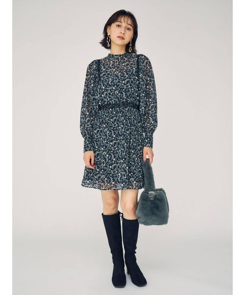 MERCURYDUO（マーキュリーデュオ）の「バックレースアップミドルブーツ（ブーツ・レディース・ブラック/ブラウン・36/38）」の6枚目の写真