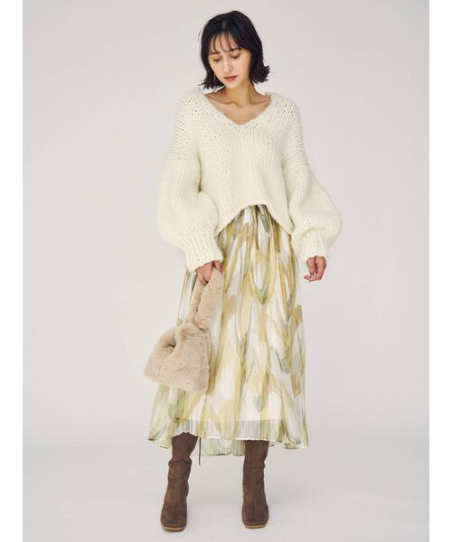 MERCURYDUO（マーキュリーデュオ）の「バックレースアップミドルブーツ（ブーツ・レディース・ブラック/ブラウン・36/38）」の9枚目の写真