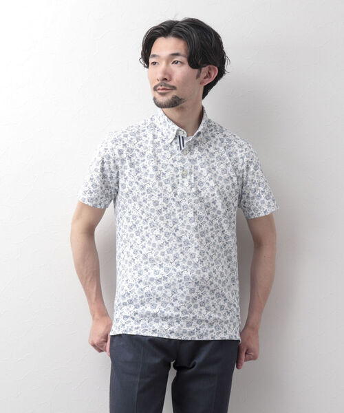NOLLEY'S goodman(ノーリーズグッドマン)の「カノコテープ ボタンダウン ポロシャツ(※夏を快適に過ごせる機能素材)(ポロシャツ・メンズ・ホワイト/ネイビー/ブルー/ホワイト系その他6/ベージュ系その他3/ブルー系その他3/ブルー系その他7・M/L/S/XL)」の19枚目の写真