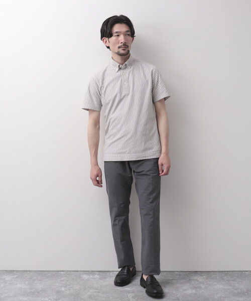 NOLLEY'S goodman(ノーリーズグッドマン)の「カノコテープ ボタンダウン ポロシャツ(※夏を快適に過ごせる機能素材)(ポロシャツ・メンズ・ホワイト/ネイビー/ブルー/ホワイト系その他6/ベージュ系その他3/ブルー系その他3/ブルー系その他7・M/L/S/XL)」の11枚目の写真