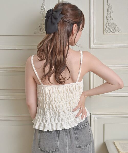 ems excite(エムズエキサイト)の「シャーリングキャミ(Tシャツ/カットソー・レディース・ブラック/イエロー系その他3/ブラック系その他2/アイボリー・FREE)」の19枚目の写真