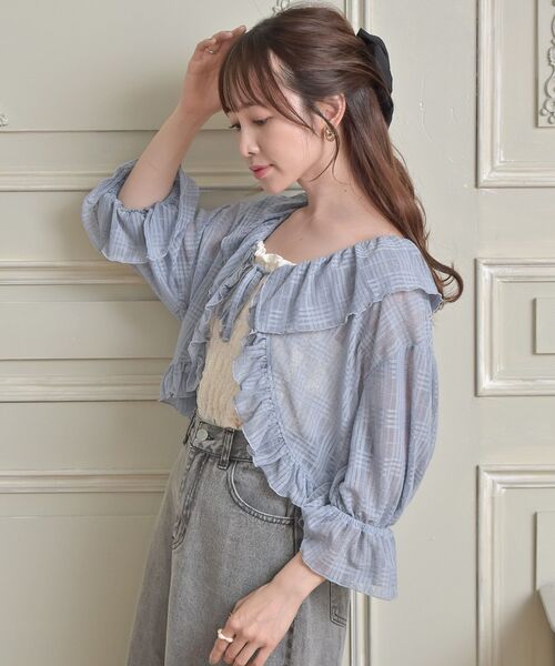 ems excite(エムズエキサイト)の「シャーリングキャミ(Tシャツ/カットソー・レディース・ブラック/イエロー系その他3/ブラック系その他2/アイボリー・FREE)」の9枚目の写真