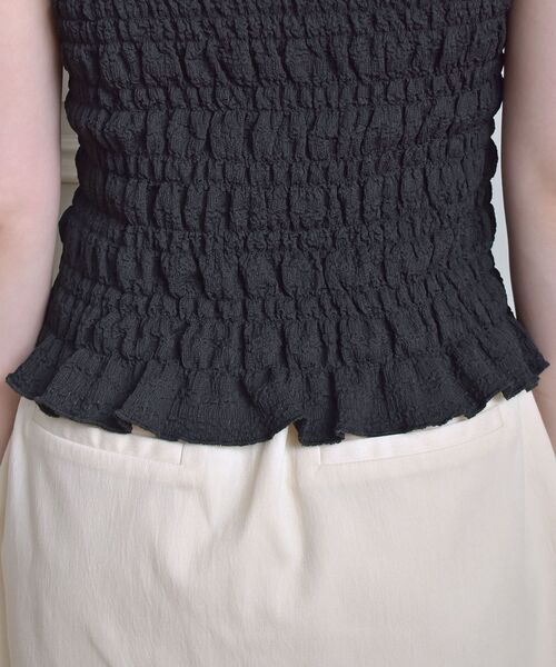 ems excite(エムズエキサイト)の「シャーリングキャミ(Tシャツ/カットソー・レディース・ブラック/イエロー系その他3/ブラック系その他2/アイボリー・FREE)」の18枚目の写真