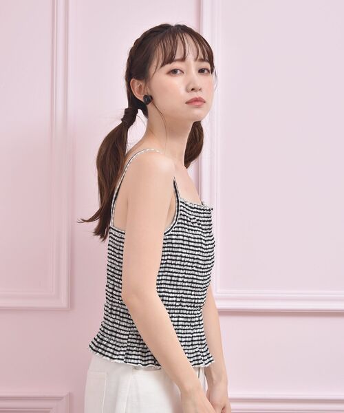 ems excite(エムズエキサイト)の「シャーリングキャミ(Tシャツ/カットソー・レディース・ブラック/イエロー系その他3/ブラック系その他2/アイボリー・FREE)」の12枚目の写真