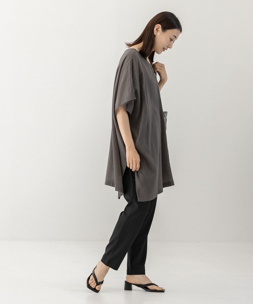 LEPSIM（レプシィム）の「嬉しい機能が付いたテーパードパンツ【ハタラク7DAYSパンツ】　281108（スラックス・レディース・ブラック/ピンク/グリーン/マスタード/グレイッシュベージュ・SMALL/MEDIUM/LARGE/X-LARGE/X-SMALL）」の21枚目の写真