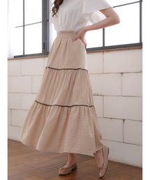 Areeam | パイピングティアードロングスカート(スカート)
