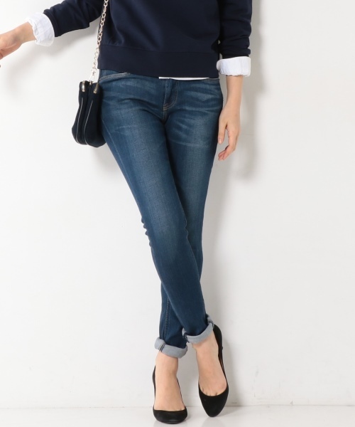 coen(コーエン)の「ストレッチスキニーデニムパンツ(デニムパンツ・レディース・ネイビー/コバルトブルー・LARGE/MEDIUM/SMALL)」の1枚目の写真