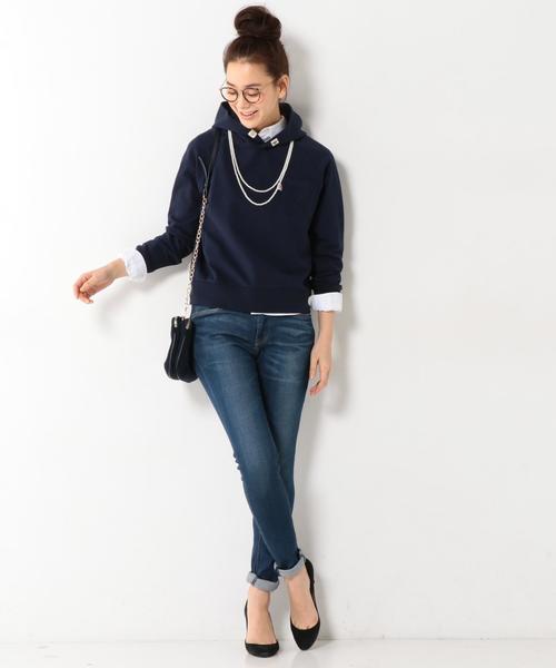 coen(コーエン)の「ストレッチスキニーデニムパンツ(デニムパンツ・レディース・ネイビー/コバルトブルー・LARGE/MEDIUM/SMALL)」の18枚目の写真