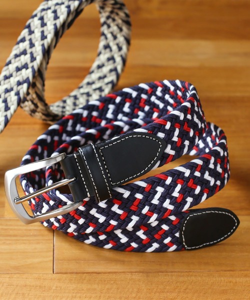 PRAIRIE（プレリー）の「[PRAIRIE]日本製ベルトストレッチ素材（ベルト・レディース・ベージュ/ネイビー/ブラック×グレー/チョコ/ネイビー×ホワイト・FREE）」の5枚目の写真