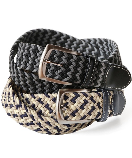 PRAIRIE（プレリー）の「[PRAIRIE]日本製ベルトストレッチ素材（ベルト・レディース・ベージュ/ネイビー/ブラック×グレー/チョコ/ネイビー×ホワイト・FREE）」の7枚目の写真