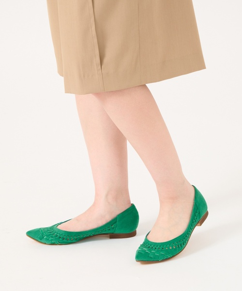LE TALON(ルタロン)の「ポインテッドサシメッシュフラット(パンプス・レディース・グリーン・22cm/22.5cm/23cm/23.5cm/24cm/24.5cm/25cm/25.5cm)」の12枚目の写真
