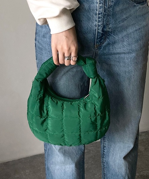 Riberry（リベリー）の「キルティング三日月ハンドバッグ（ハンドバッグ・レディース・ホワイト/ブラック/ベージュ/ブラウン/グリーン・FREE）」の8枚目の写真