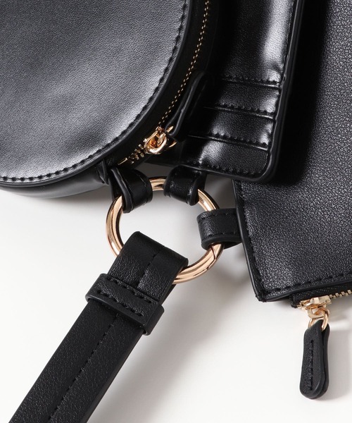 URBAN RESEARCH（アーバンリサーチ）の「マルチWAYセットバッグ（ハンドバッグ・レディース・ブラック/ブラウン・-）」の6枚目の写真