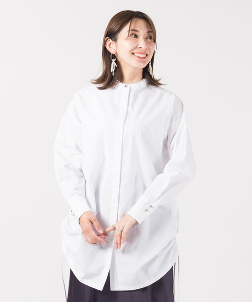 LAYMEE（レイミー）の「Herencia shirt / エレンシアシャツ（シャツ/ブラウス・レディース・ピンク/ホワイト/ベージュ・FREE）」の2枚目の写真
