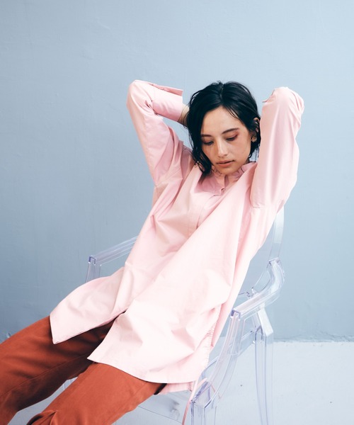 LAYMEE（レイミー）の「Herencia shirt / エレンシアシャツ（シャツ/ブラウス・レディース・ピンク/ホワイト/ベージュ・FREE）」の3枚目の写真