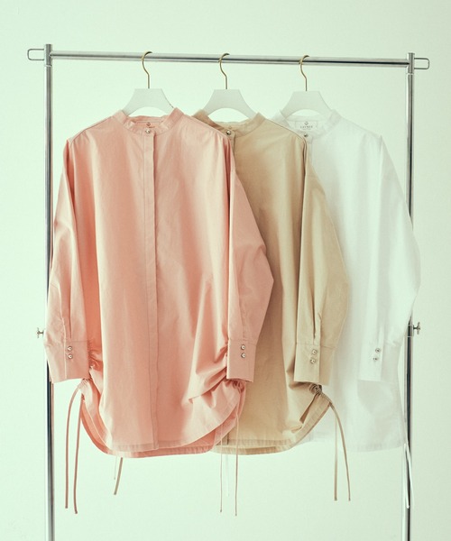LAYMEE（レイミー）の「Herencia shirt / エレンシアシャツ（シャツ/ブラウス・レディース・ピンク/ホワイト/ベージュ・FREE）」の14枚目の写真