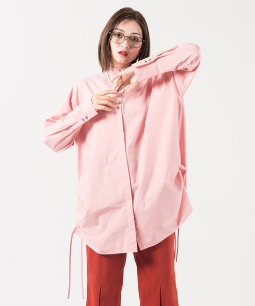 LAYMEE（レイミー）の「Herencia shirt / エレンシアシャツ（シャツ/ブラウス・レディース・ピンク/ホワイト/ベージュ・FREE）」の19枚目の写真