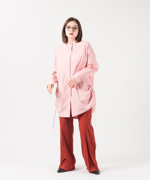 LAYMEE（レイミー）の「Herencia shirt / エレンシアシャツ（シャツ/ブラウス・レディース・ピンク/ホワイト/ベージュ・FREE）」の5枚目の写真