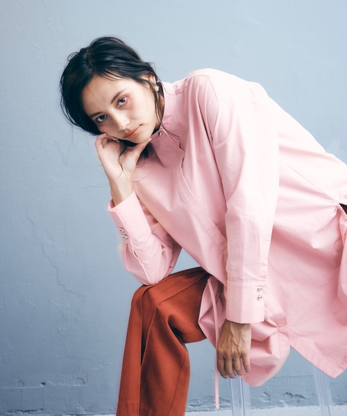LAYMEE（レイミー）の「Herencia shirt / エレンシアシャツ（シャツ/ブラウス・レディース・ピンク/ホワイト/ベージュ・FREE）」の9枚目の写真