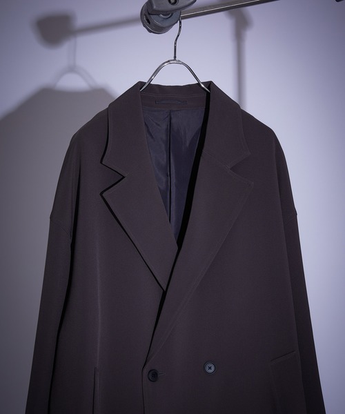JUNRED（ジュンレッド）の「スムースタッチダブルチェスターコート（チェスターコート・メンズ・ブルー系その他4/グレー系その他/チャコールグレー・M/L/S）」の4枚目の写真