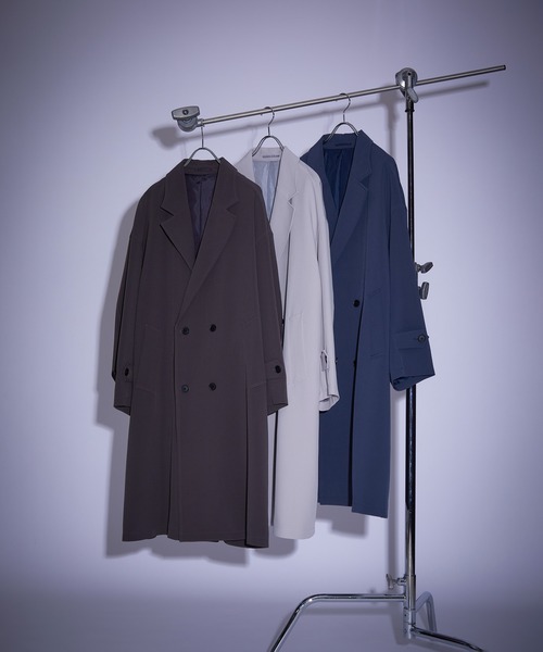 JUNRED（ジュンレッド）の「スムースタッチダブルチェスターコート（チェスターコート・メンズ・ブルー系その他4/グレー系その他/チャコールグレー・M/L/S）」の5枚目の写真