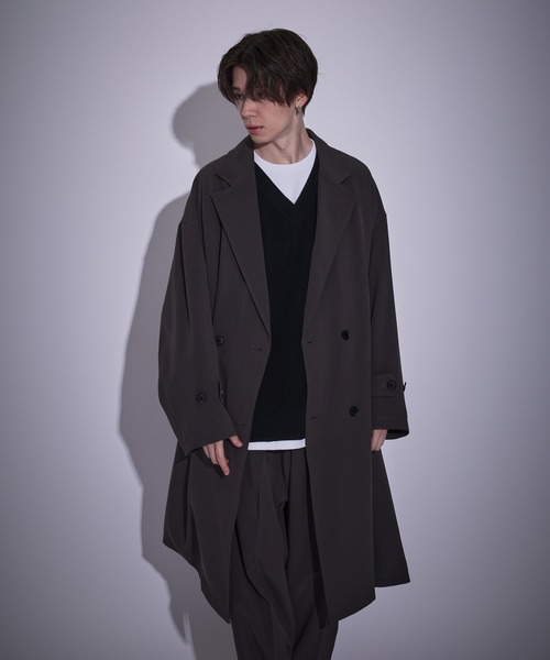 JUNRED（ジュンレッド）の「スムースタッチダブルチェスターコート（チェスターコート・メンズ・ブルー系その他4/グレー系その他/チャコールグレー・M/L/S）」の16枚目の写真