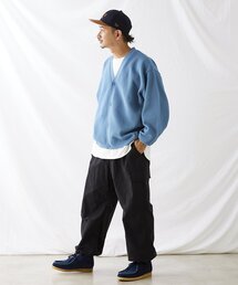 【カーディガン+カットソーの2点SET】リサイクルポリエステルカーディガン