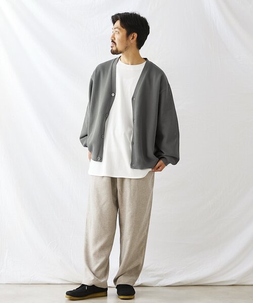 JOURNAL STANDARD relume(ジャーナルスタンダード レリューム)の「【カーディガン+カットソーの2点SET】リサイクルポリエステルカーディガン(カーディガン/ボレロ・メンズ・ブラック/ベージュ/グレー/オレンジ/ブルー/グリーン/ベージュ系その他/ブルー系その他・MEDIUM/LARGE)」の19枚目の写真