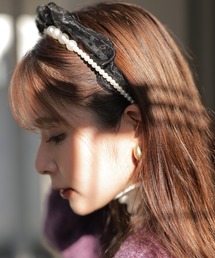 ドットチュール＆パールカチューシャセット