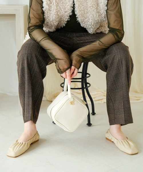 Bab（バブ）の「スクエアミニバッグ（ハンドバッグ・レディース・グリーン/アイボリー/キャメル・ONESIZE）」の10枚目の写真