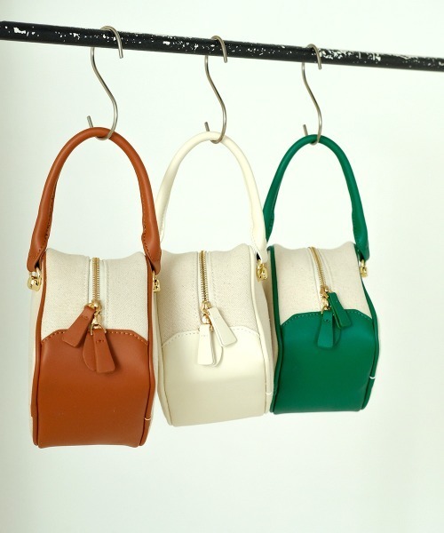 Bab（バブ）の「スクエアミニバッグ（ハンドバッグ・レディース・グリーン/アイボリー/キャメル・ONESIZE）」の18枚目の写真