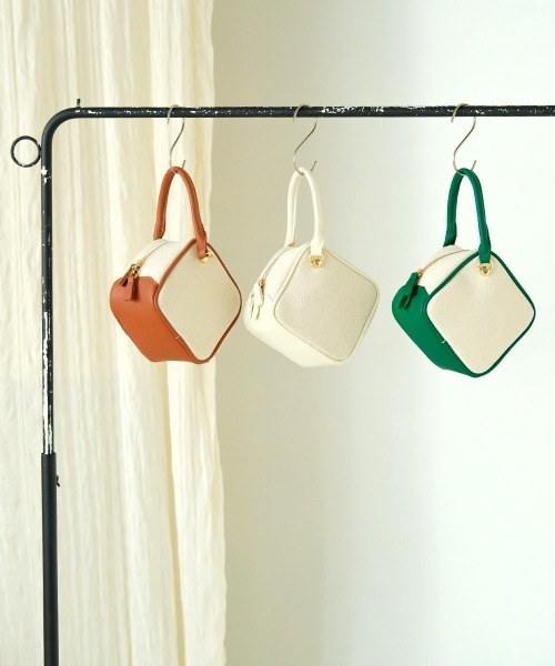 Bab（バブ）の「スクエアミニバッグ（ハンドバッグ・レディース・グリーン/アイボリー/キャメル・ONESIZE）」の13枚目の写真