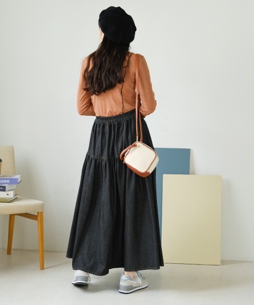 Bab（バブ）の「スクエアミニバッグ（ハンドバッグ・レディース・グリーン/アイボリー/キャメル・ONESIZE）」の5枚目の写真