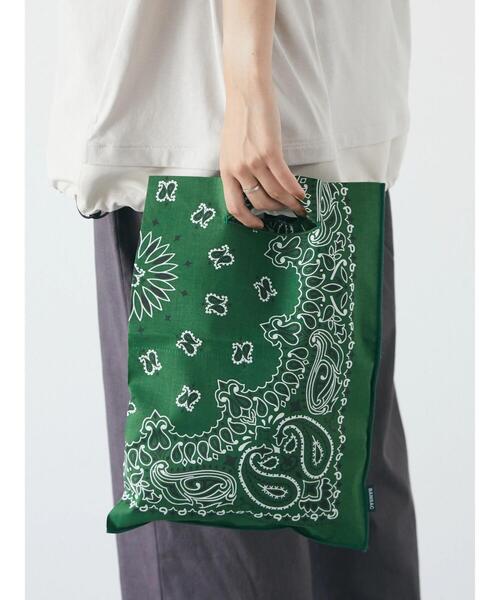 CRAFT STANDARD BOUTIQUE（クラフトスタンダードブティック）の「【WEB限定】BANSAC カラーバンダナバッグ　＊（ハンドバッグ・レディース・ホワイト/ブラック/ネイビー/レッド/イエロー/グリーン/プラム・FREE）」の12枚目の写真