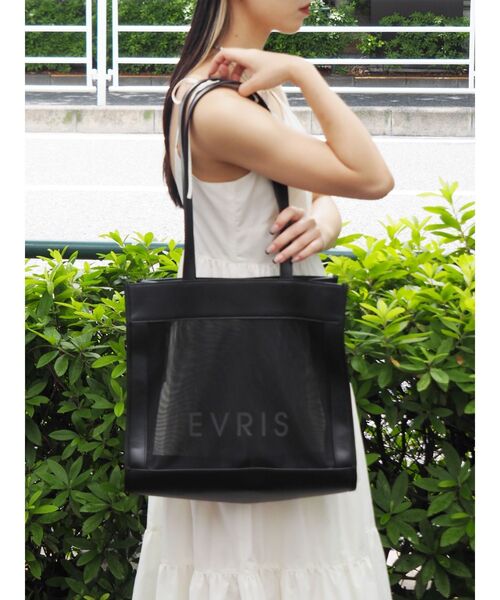 EVRIS(エヴリス)の「メッシュトートバッグ(トートバッグ・レディース・ブルー/ブラック・FREE)」の2枚目の写真