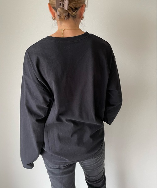y/m by misato(イムバイミサト)の「Memoire eclatant. ロンT(Tシャツ/カットソー・レディース・ブラック/オフホワイト・FREE)」の10枚目の写真