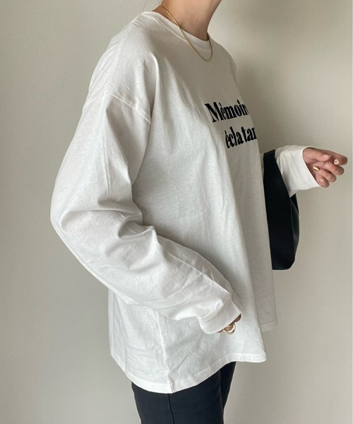 y/m by misato(イムバイミサト)の「Memoire eclatant. ロンT(Tシャツ/カットソー・レディース・ブラック/オフホワイト・FREE)」の14枚目の写真