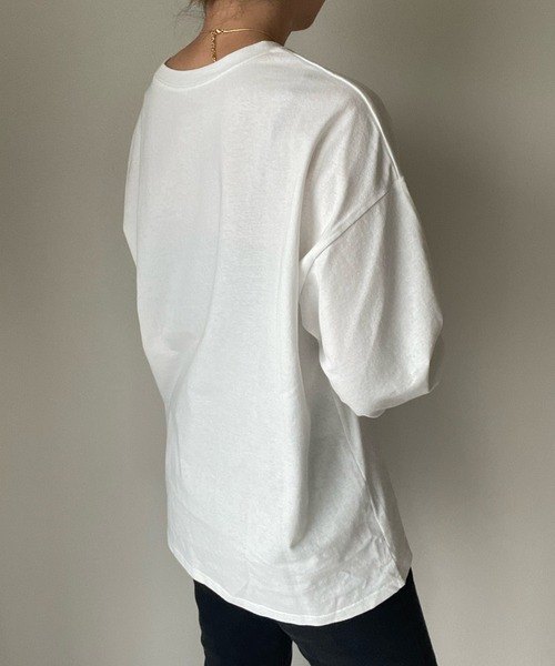 y/m by misato(イムバイミサト)の「Memoire eclatant. ロンT(Tシャツ/カットソー・レディース・ブラック/オフホワイト・FREE)」の13枚目の写真