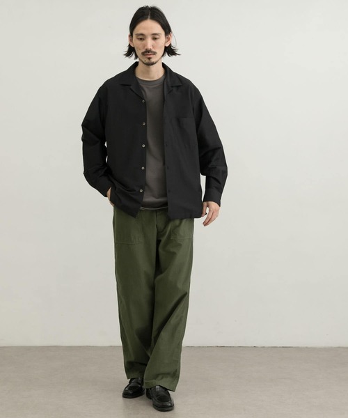 URBAN RESEARCH(アーバンリサーチ)の「コットンシルクロングスリーブオープンカラーシャツ(シャツ/ブラウス・メンズ・ブラック/ホワイト系その他/バーガンディー・SMALL/MEDIUM/LARGE/X-LARGE)」の17枚目の写真