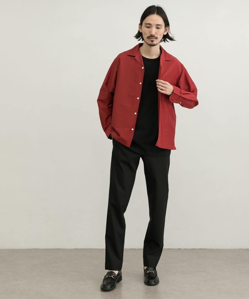 URBAN RESEARCH(アーバンリサーチ)の「コットンシルクロングスリーブオープンカラーシャツ(シャツ/ブラウス・メンズ・ブラック/ホワイト系その他/バーガンディー・SMALL/MEDIUM/LARGE/X-LARGE)」の20枚目の写真