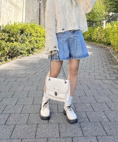 Figments（フィグメンツ）の「ヴィンテージライクショルダーバッグ（ショルダーバッグ・レディース・ブラック/オフホワイト・FREE）」の2枚目の写真