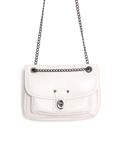 Figments（フィグメンツ）の「ヴィンテージライクショルダーバッグ（ショルダーバッグ・レディース・ブラック/オフホワイト・FREE）」の9枚目の写真