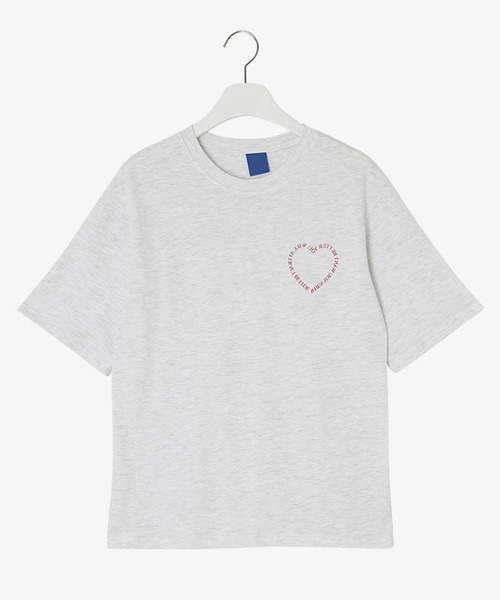 SONA（ソナ）の「SONYUNARA ハートレタリングコットンTシャツ（Tシャツ/カットソー・レディース・ライトグレー/クリーム・FREE）」の13枚目の写真