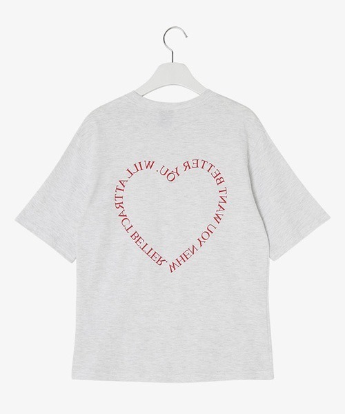 SONA（ソナ）の「SONYUNARA ハートレタリングコットンTシャツ（Tシャツ/カットソー・レディース・ライトグレー/クリーム・FREE）」の11枚目の写真