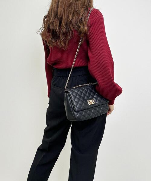 INGNI（イング）の「キルティングショルダーBAG（ハンドバッグ・レディース・ブラック/ボルドー/キャメル・ONE SIZE）」の8枚目の写真