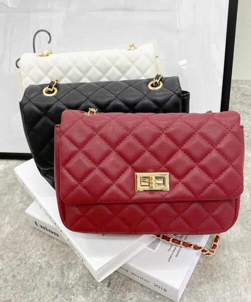 INGNI（イング）の「キルティングショルダーBAG（ハンドバッグ・レディース・ブラック/ボルドー/キャメル・ONE SIZE）」の9枚目の写真