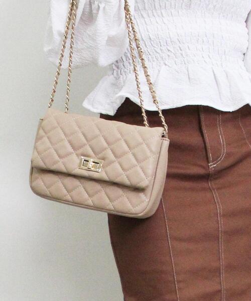 INGNI（イング）の「キルティングショルダーBAG（ハンドバッグ・レディース・ブラック/ボルドー/キャメル・ONE SIZE）」の10枚目の写真