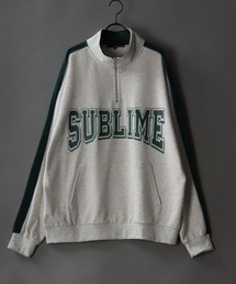 SITRY | Big silhouette half zip switching sweat shirt / ビッグシルエット ハーフジップ 切り替えスウェットシャツ(スウェット)