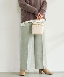 green label relaxing | P ブラッシュ ツイード ワイド パンツ -マシンウォッシャブル・防シワ-(その他パンツ)